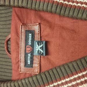 Leather jacket Artful Dodger 3xl slim fit classic butter soft. Burgundy